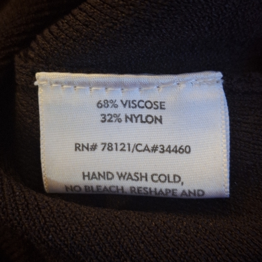 EILEEN FISHER Black Vneck Top Viscose Stretch Tunic Relaxed Lagenlook Womens S - Picture 6 of 7
